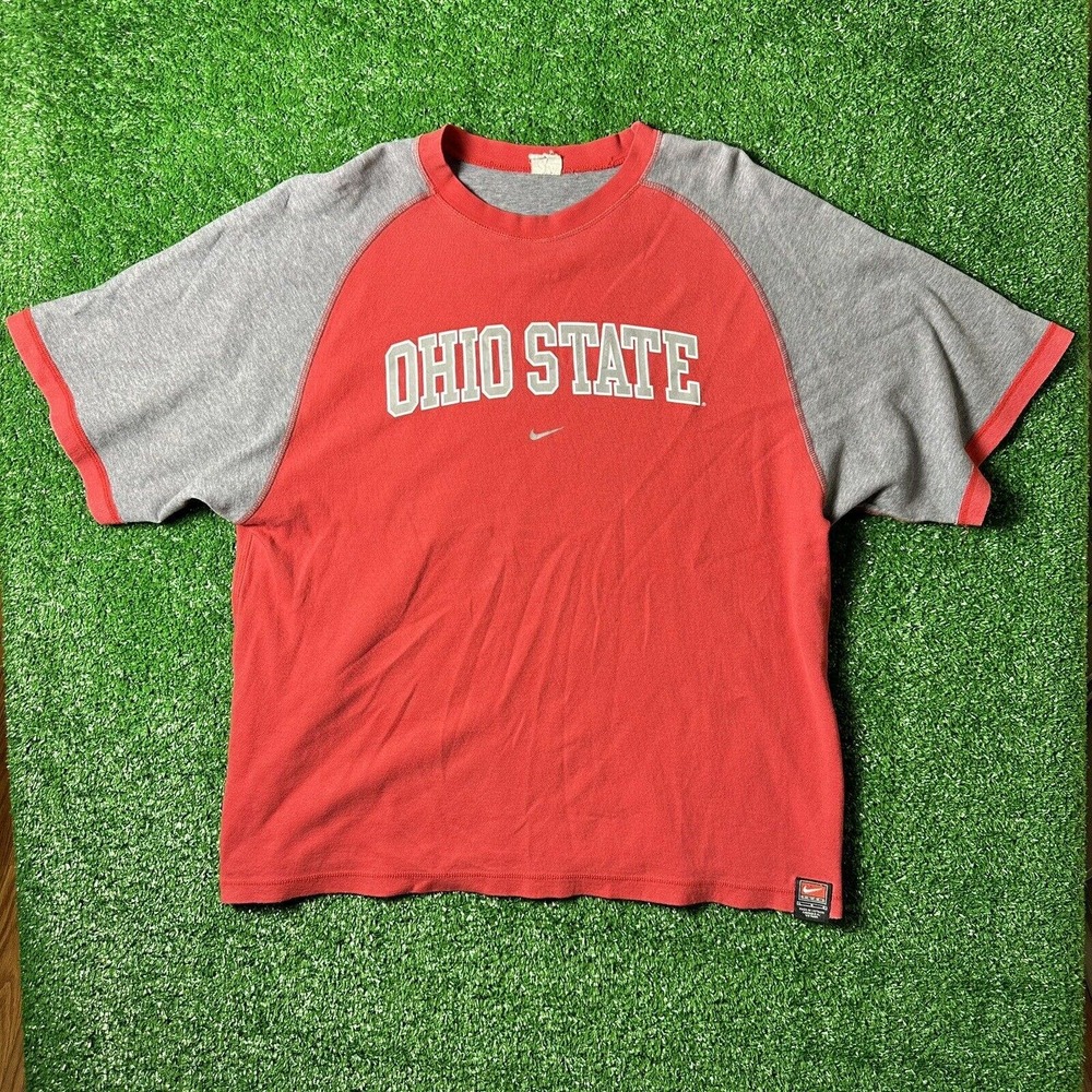 Vtg Nike Mens Mini Swoosh Ohio State University T-Shirt Size Large